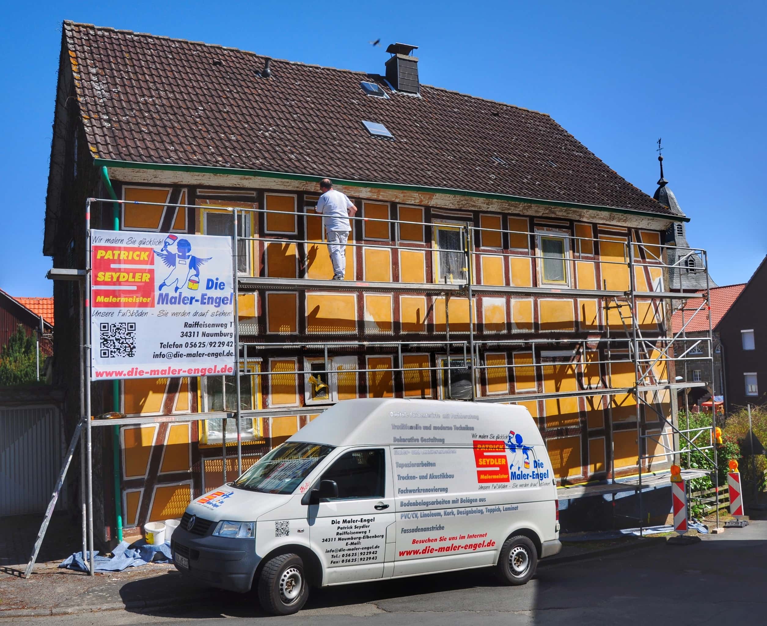 Fachwerkrenovierung durch die Maler-Engel Patrick Seydler Fachwerk Instandsetzung durch Maler-Meister Patrick Seydler