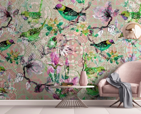 Bunte Fröhlichkeit an der Wand zu jeder Jahreszeit - Frühlingsgefühle und frohe Stimmung wann immer Sie wollen!