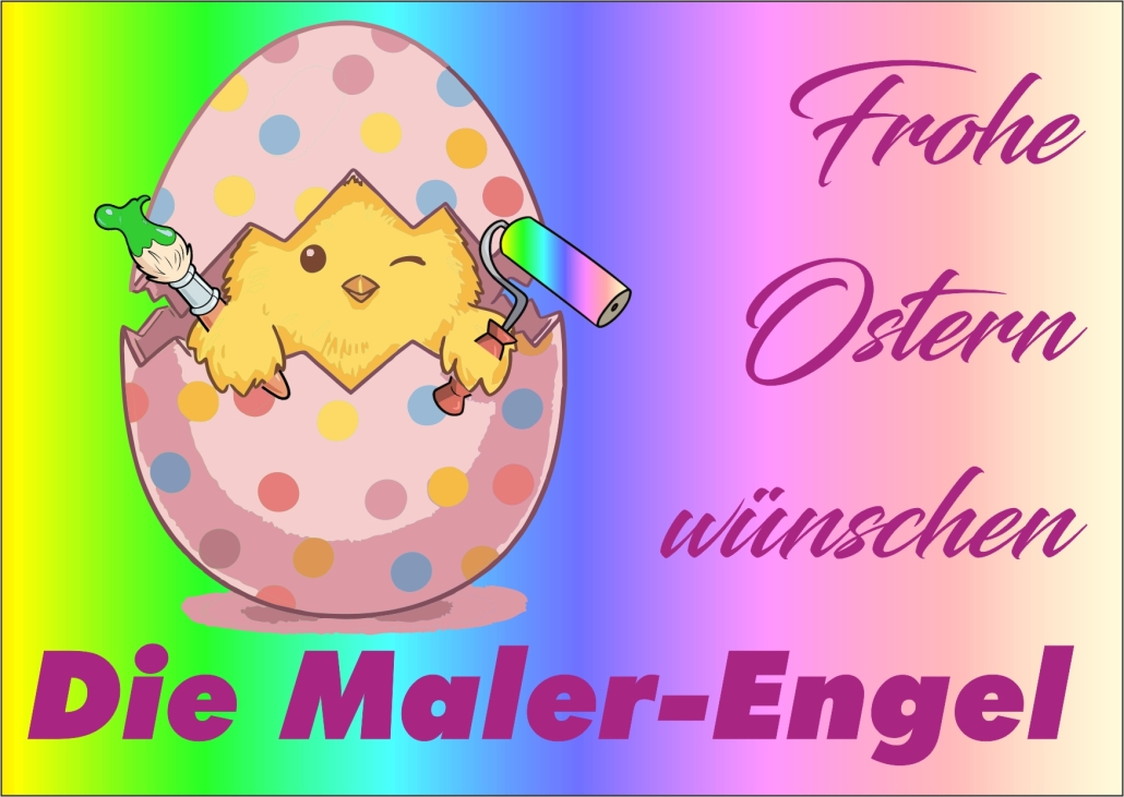 Die Maler-Engel Patrick Seydler wünschen frohe Ostern